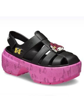CROCS x HELLO KITTY AND FRIENDS MY MELODY AND KUROMI STOMP SANDAL size 8 NEW